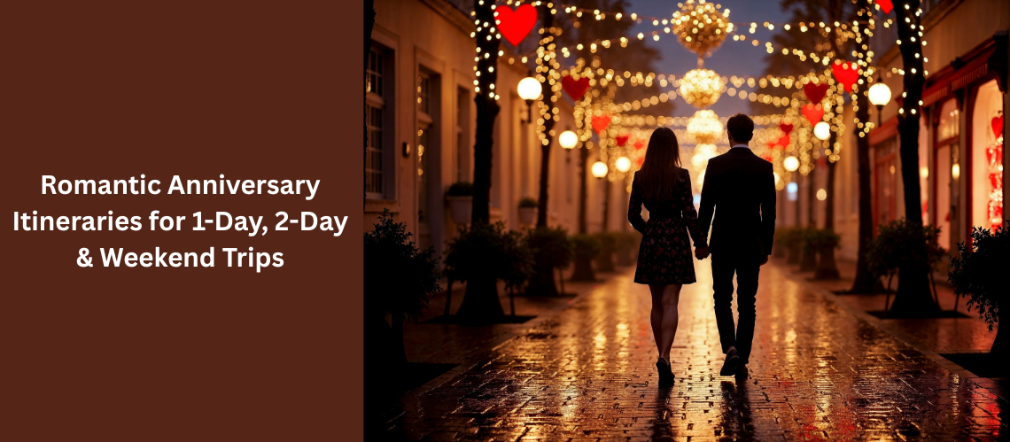 Romantic Anniversary Itineraries for 1-Day, 2-Day & Weekend Trips