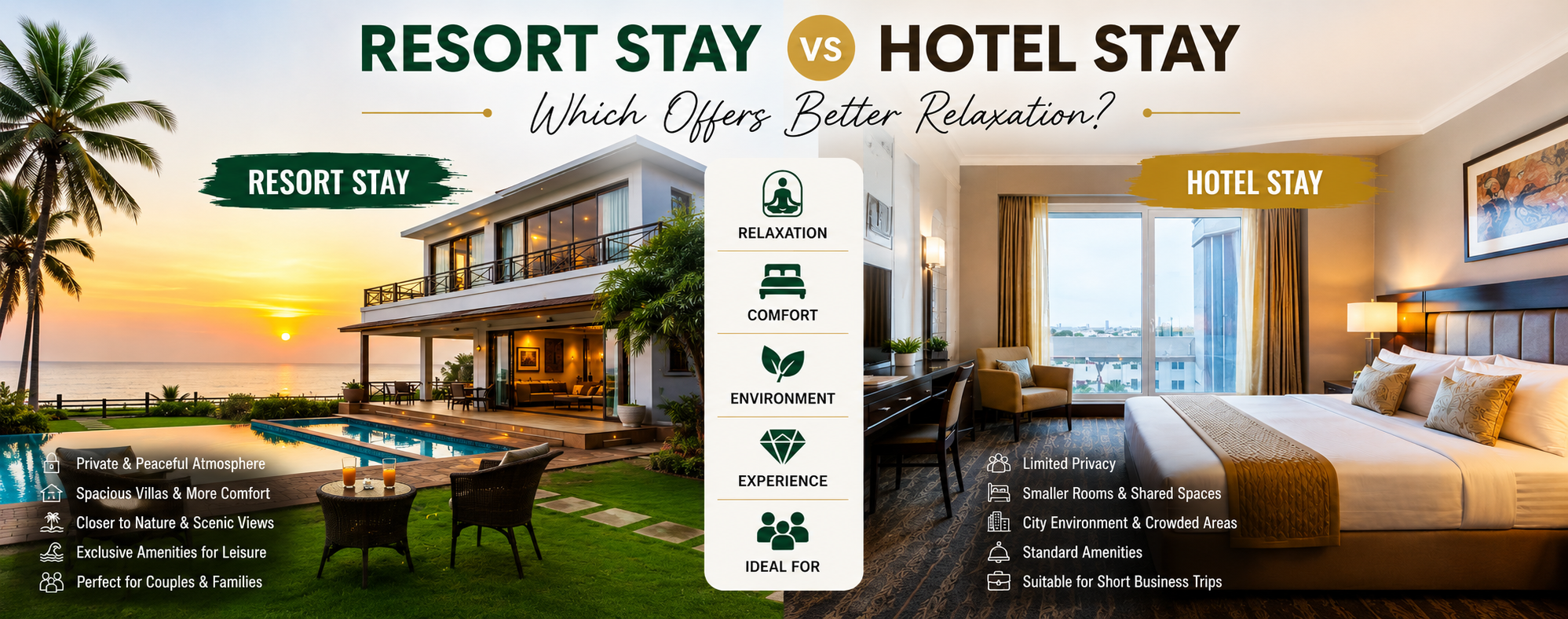 Resort Stay vs Hotel Stay: Which Offers Better Relaxation?