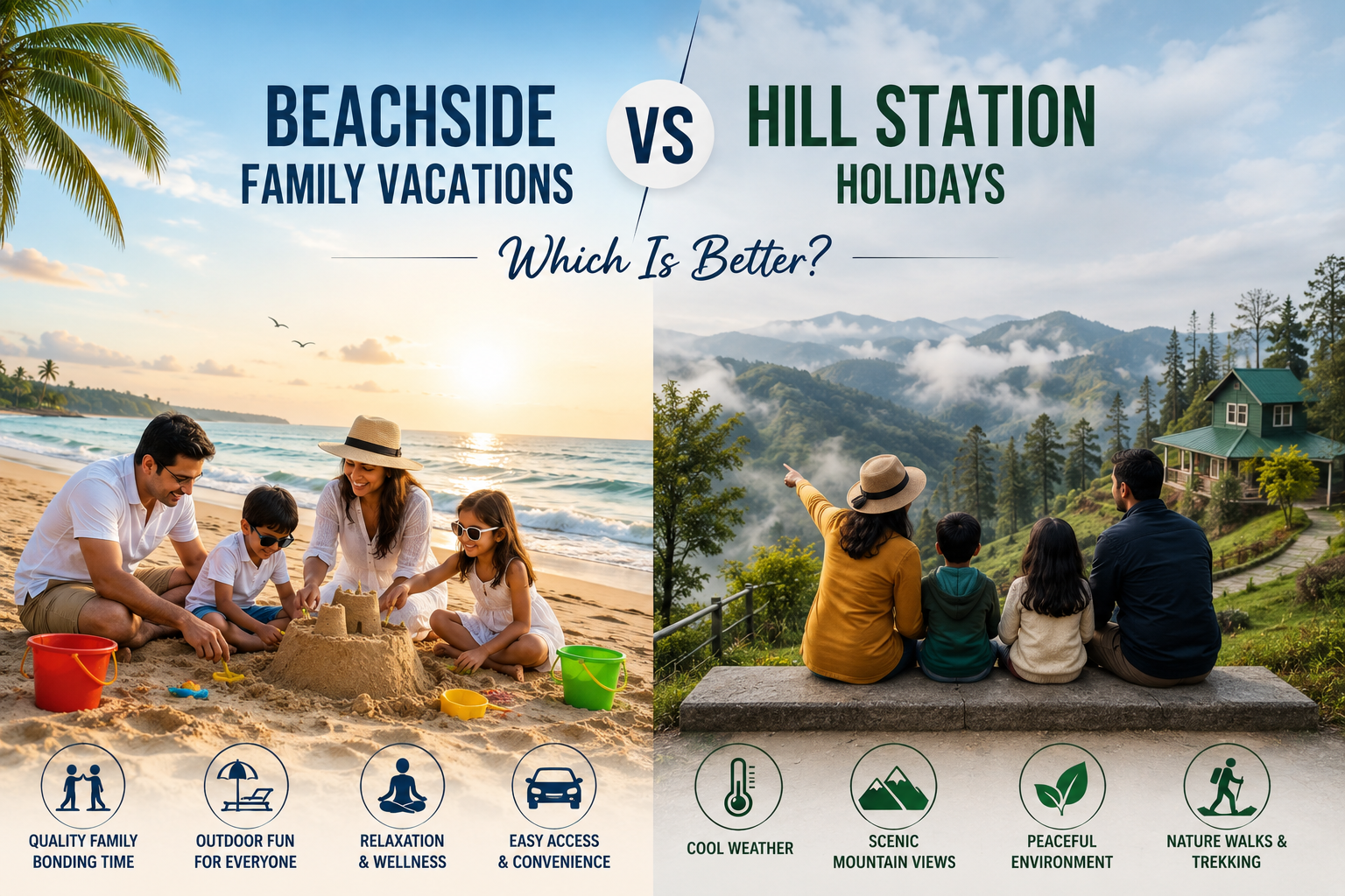 Beachside Family Vacations vs Hill Station Holidays: Which Is Better for Families?