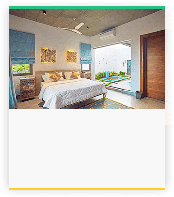 Manna Villa Bedroom View - Luxury Villa ECR Mahabalipuram