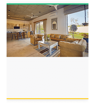 Manna Villa Living Area with Sea View - ECR Beach Villa